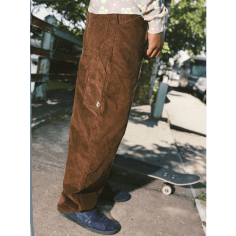 KROOKED SHMOO CARPENTER CORDUROY PANTS BROWN