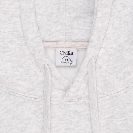 CIVILIST SPIKED HOOD LIGHT HEATHER GREY