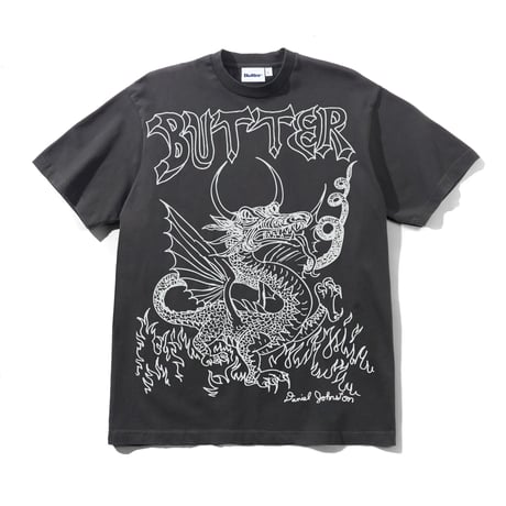 BUTTER GOODS DRAGON TEE WASHED BLACK