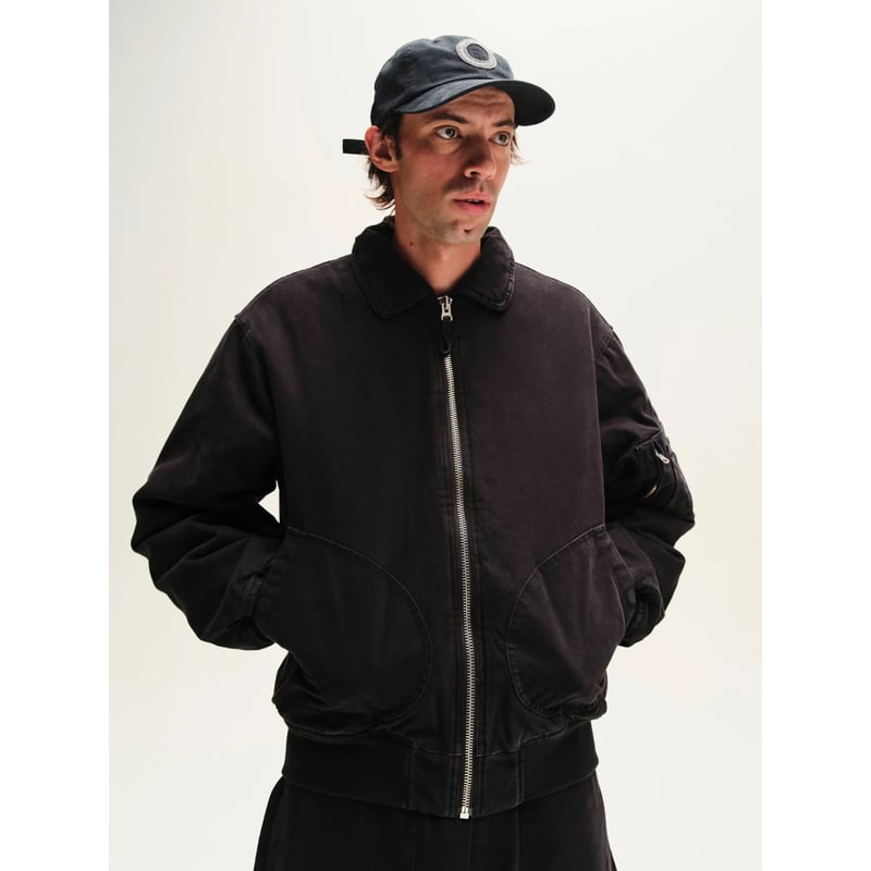 POP TRADING COMPANY フライトジャケット POP TRADING COMPANY FLIGHT JACKET BLACK | CANOL