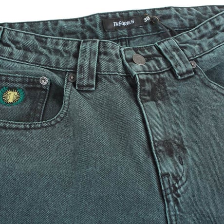 THEORIES PLAZA JEANS WASHED EVERGREEN