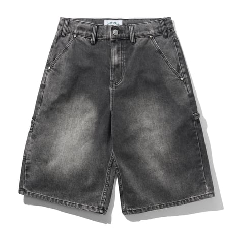 CASH ONLY POINT DENIM SHORTS WORK GREY