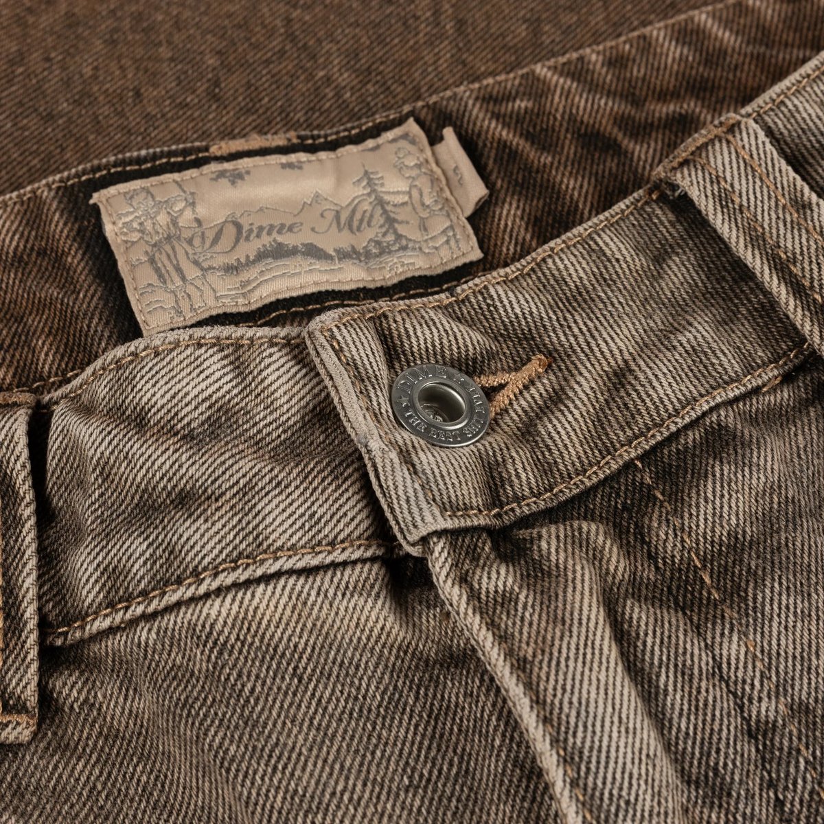 DIME CLASSIC BAGGY DENIM PANTS DIPPED SANDBLAST
