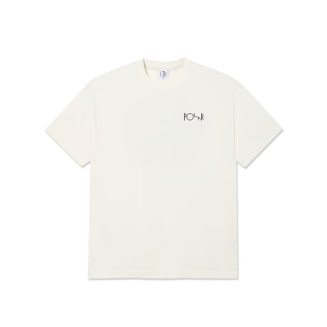 POLAR SKATE CO. CONTRAST TEE | FILL LOGO - IVORY/BLACK
