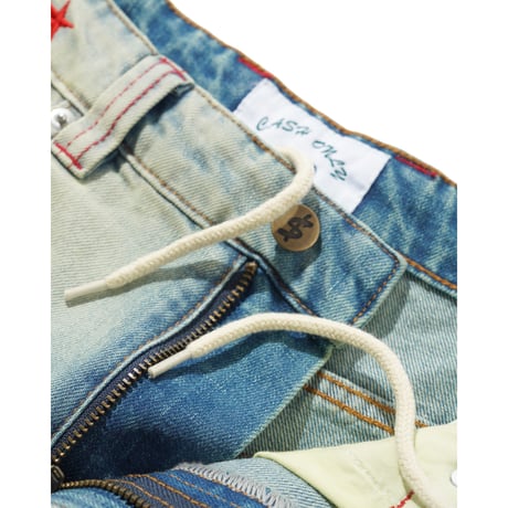 CASH ONLY STARS DENIM JEANS SUN FADE WASHED