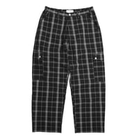 YARDSALE PLAID CARGOS BLACK