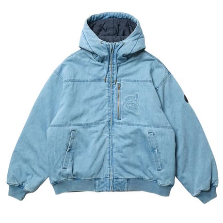 EVISEN EYE FIRE DENIM PUFF JACKET