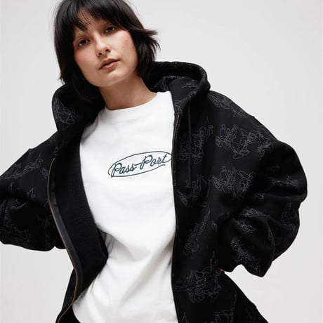 PASS~PORT TRUMPETS ZIP HOOD BLACK