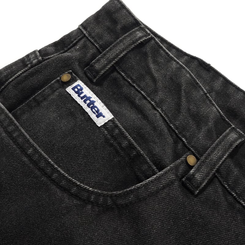 BUTTER GOODS SPIKE DENIM JEANS FADED BLACK | CA