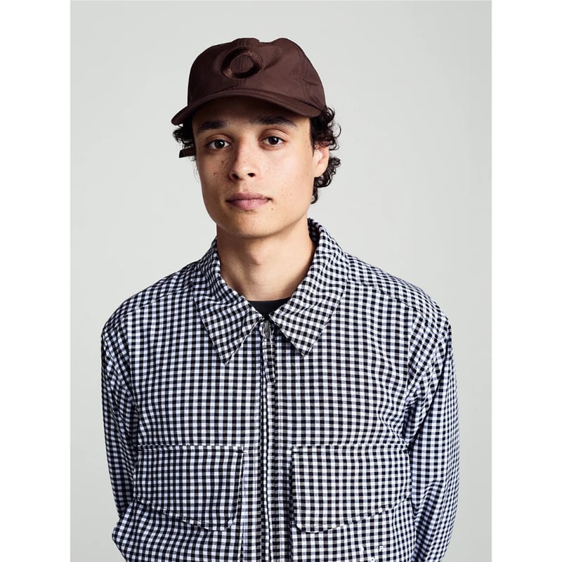 POP TRADING COMPANY GINGHAM BOXER OVERSHIRT BLA