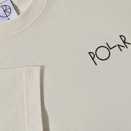 POLAR SKATE CO. CONTRAST TEE | FILL LOGO - IVORY/BLACK