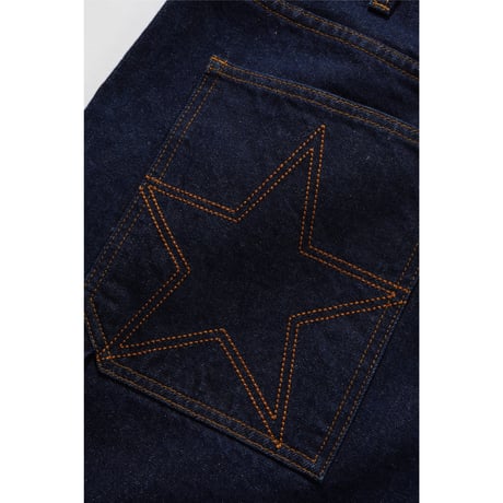 CASH ONLY POINT DENIM SHORTS RAW DENIM