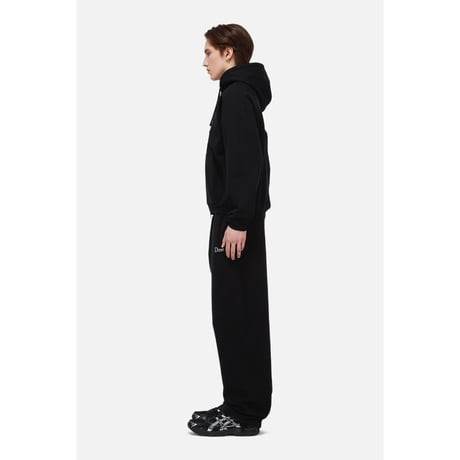 DIME CLASSIC SMALL LOGO ZIP HOODIE BLACK