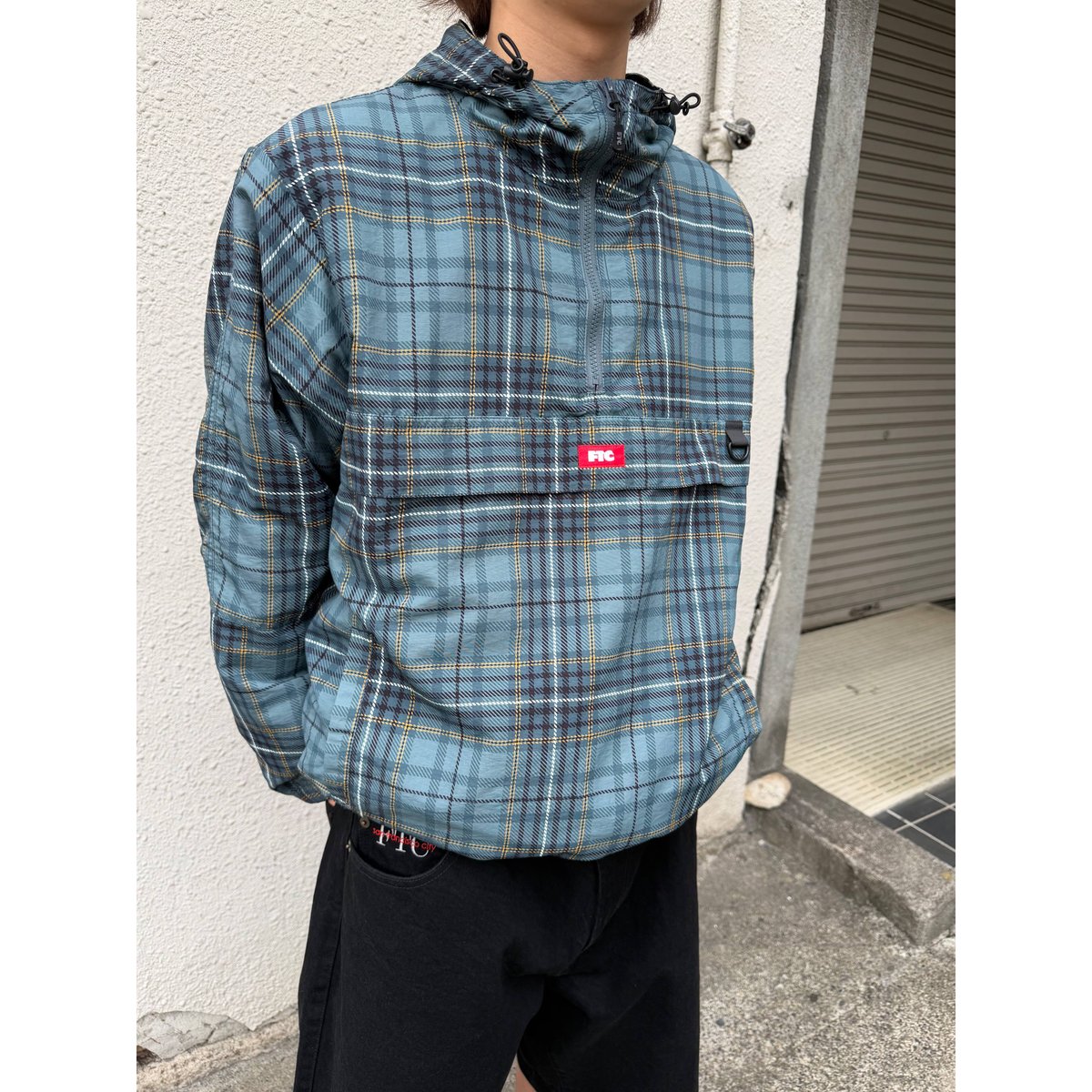 FTC UTILITY ANORAK JACKET GREEN PLAID | CANOLA