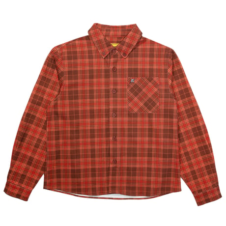 CARPET COMPANY PLAID CANVAS BUTTON UP BROWN