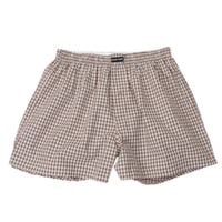 PASS~PORT WORKERS CHECK BOXER SHORTS BROWN