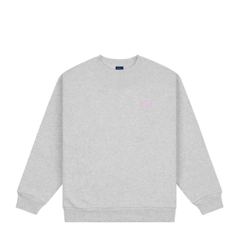 DIME CLASSIC SMALL LOGO CREWNECK HEATHER GREY | 