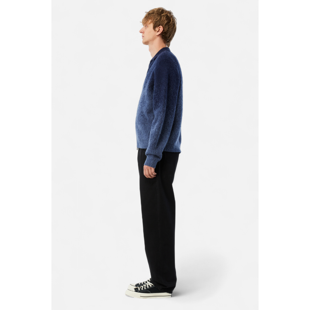 DIME MOHAIR DOUBLE ZIP KNIT MIDNIGHT BLUE | CAN