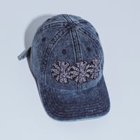 FUCKING AWESOME THREE SPIRAL WASHED DENIM 6-PANEL HAT BLUE DENIM