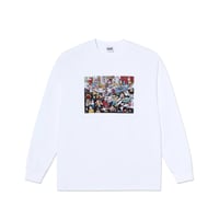 POLAR SKATE.CO LS TEE STREET CORNER WHITE