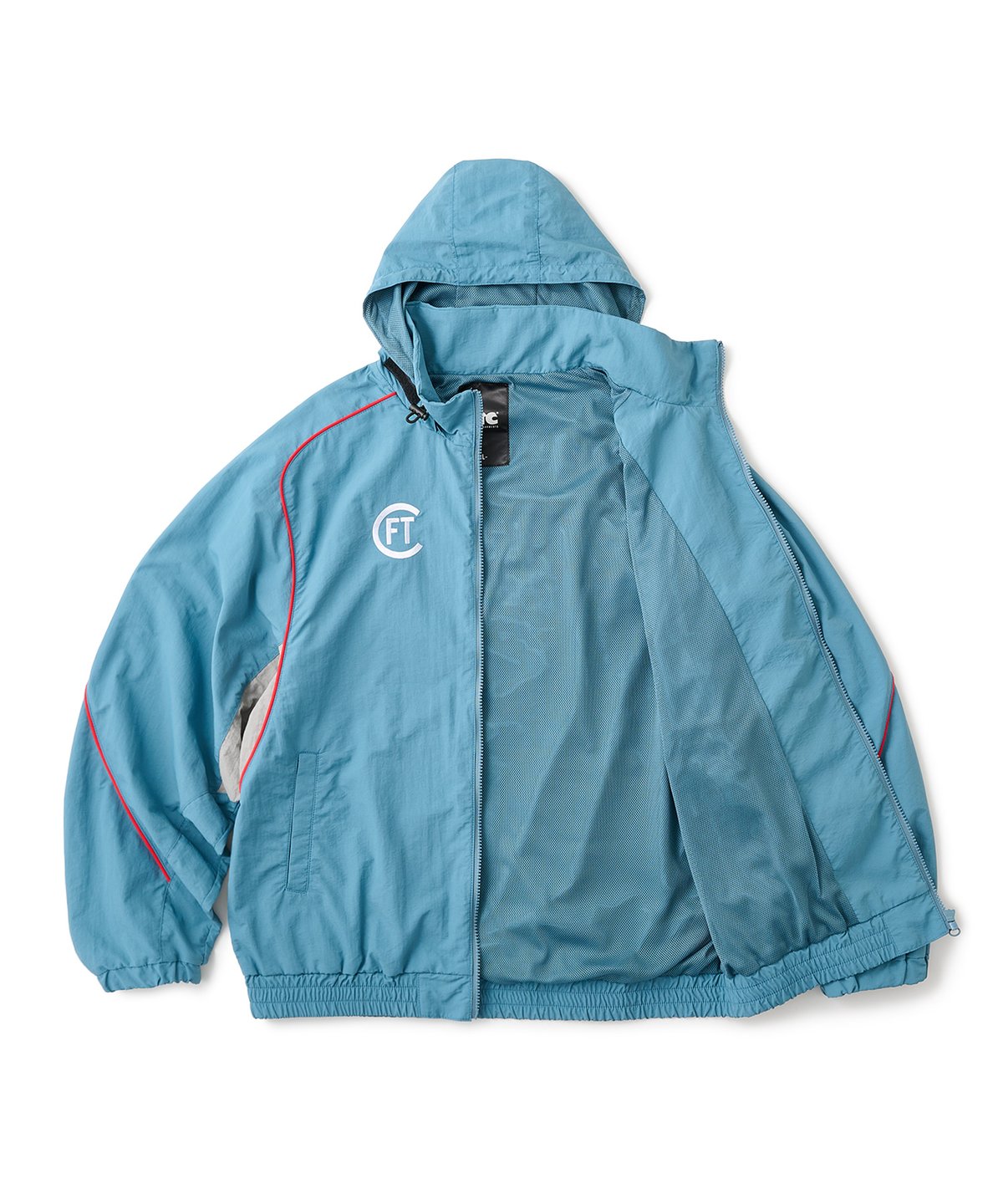 SUPPLEX® NYLON TRACK JACKET DUSTY BLUE | CANOLA