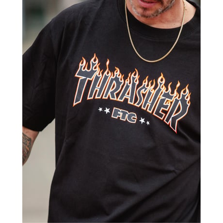 FTC×THRASHER LOGO TEE BLACK