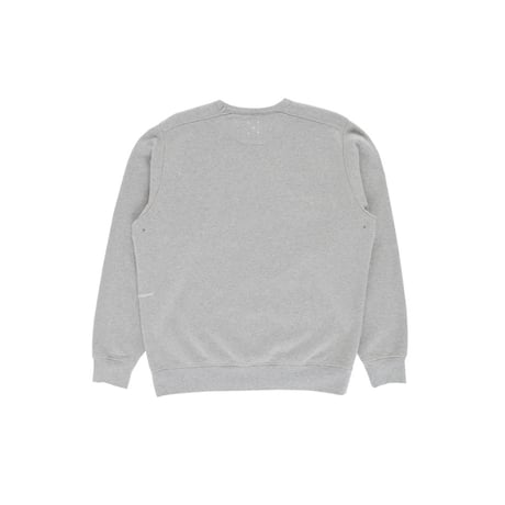 POP TRADING COMPANY POP ARCH CREWNECK SWEAT LIGHT GREY HEATHER