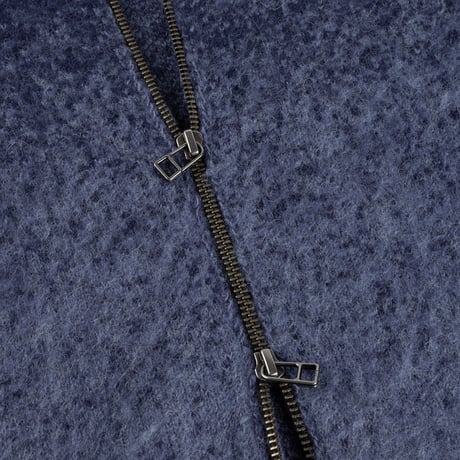 DIME MOHAIR DOUBLE ZIP KNIT MIDNIGHT BLUE