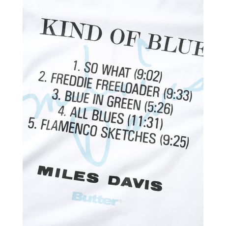 BUTTER GOODS KIND OF BLUE TEE WHITE
