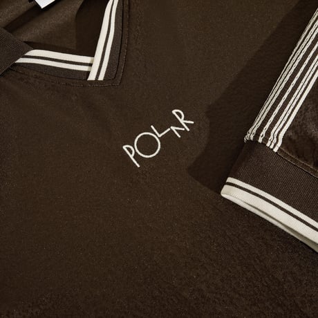 POLAR SKATE.CO DAVIE LS SHIRT  CHOCOLATE/IVORY