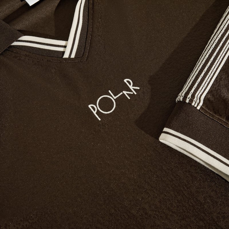 POLAR SKATE.CO DAVIE LS SHIRT CHOCOLATE/IVORY