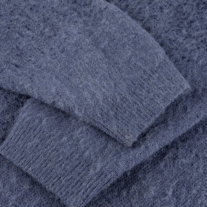 DIME MOHAIR DOUBLE ZIP KNIT MIDNIGHT BLUE | CAN