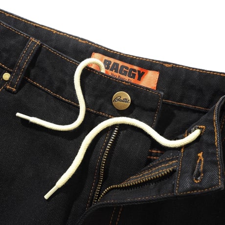 BUTTER GOODS BAGGY DENIM JEANS WASHED BLACK