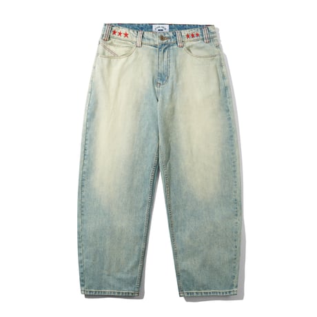 CASH ONLY STARS DENIM JEANS SUN FADE WASHED