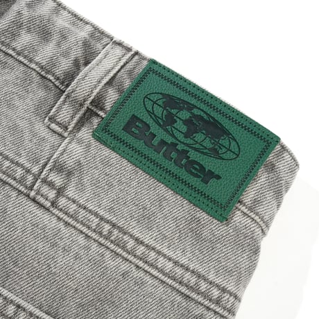 BUTTER GOODS WIDE CUT DENIM JEANS GREY WASH