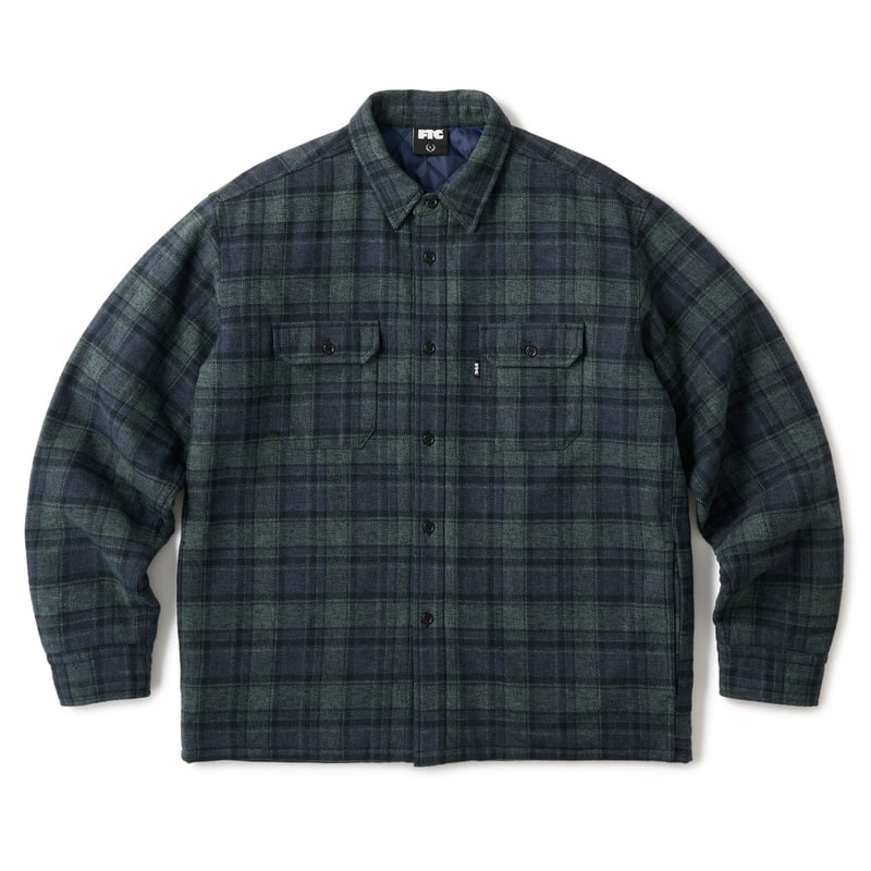 FTC QUILTED LINED PLAID NEL SHIRT NAVY | CANOLA