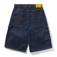 CASH ONLY POINT DENIM SHORTS RAW DENIM