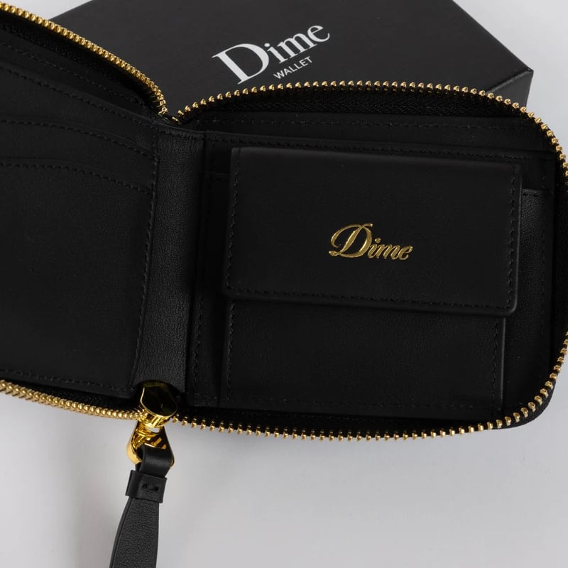 Dime 財布 DIME CURSIVE ZIP WALLET BLACK | CANOLA SKATESHOP
