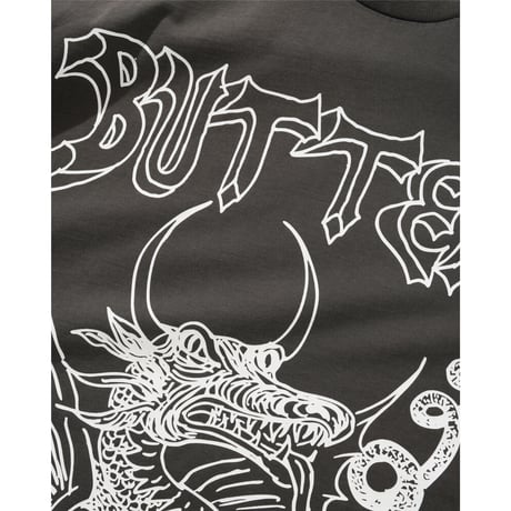 BUTTER GOODS DRAGON TEE WASHED BLACK