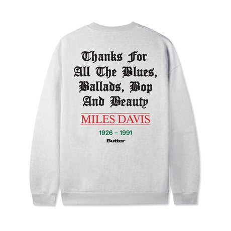 BUTTER GOODS THANKS CREWNECK ASH