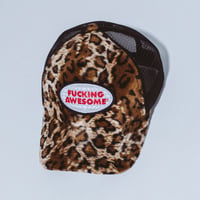 FUCKING AWESOME FUZZY LEOPARD HAT BROWN LEOPARD