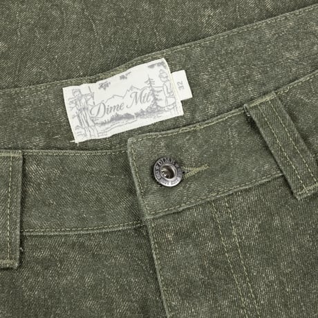DIME BAGGY DENIM SHORTS ELECTRIC GREEN