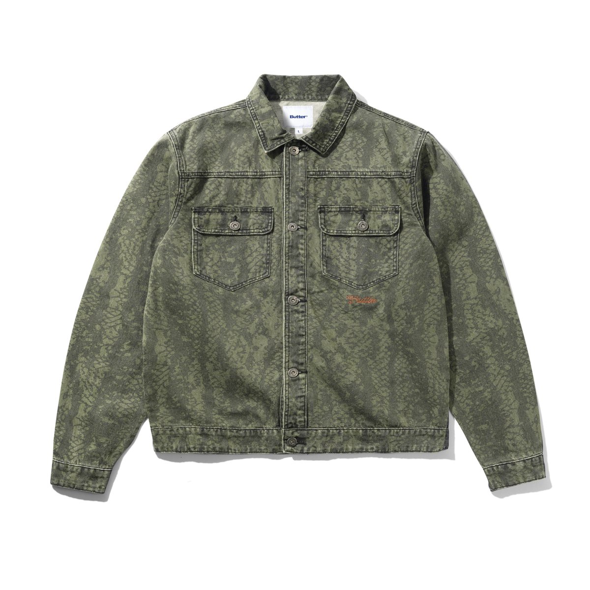 BUTTER GOODS GARAGE DENIM JACKET LOWLAND CAMO |