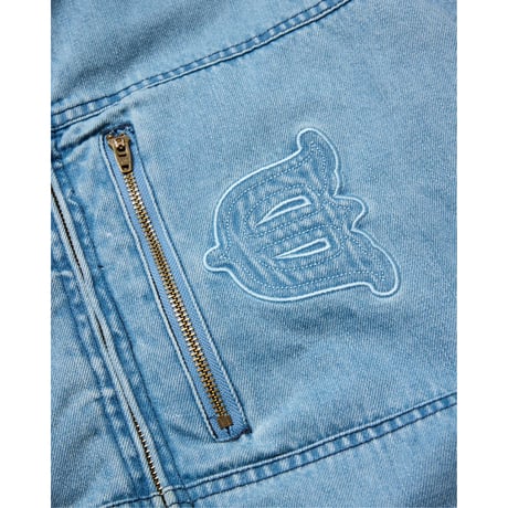 EVISEN EYE FIRE DENIM PUFF JACKET