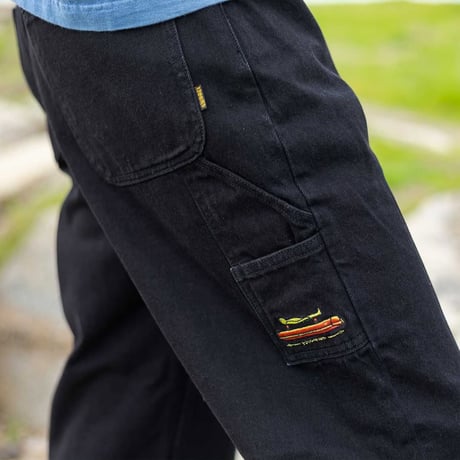 KROOKED KOFFIN CARPENTER PANTS BLACK