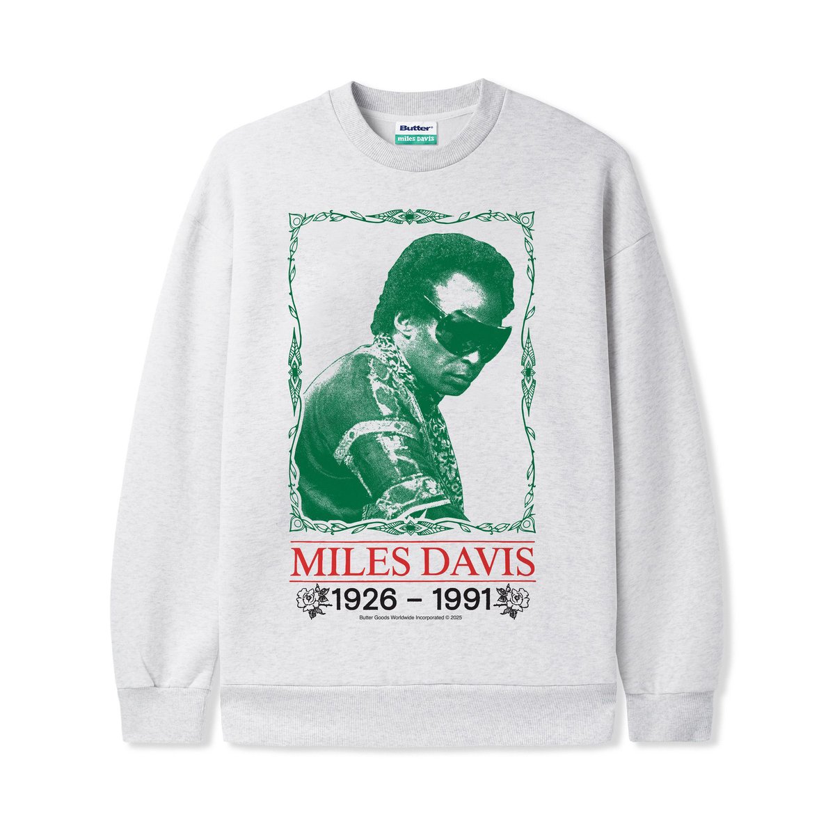 【Butter Goods】バターグッズ Thanks Crewneck スウェット BUTTER GOODS THANKS CREWNECK ASH | CANOLA SKATE
