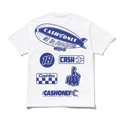 CASH ONLY SERVICE TEE WHITE