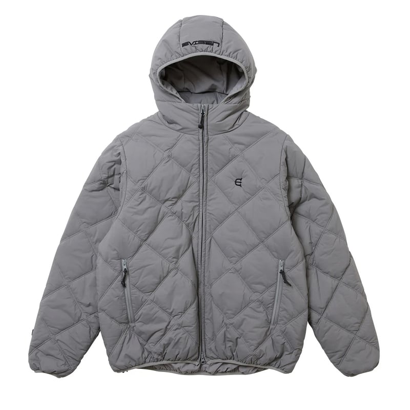 ジャケット・アウター EVISEN LIGHT QUILTED DOWN JACKET - GREY EVISEN LIGHT QUILTED DOWN JACKET GREY | CANOLA