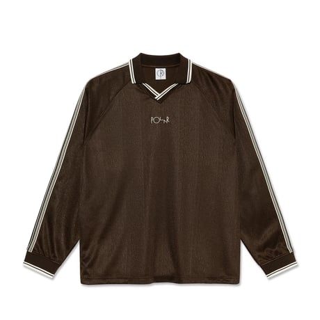 POLAR SKATE.CO DAVIE LS SHIRT  CHOCOLATE/IVORY