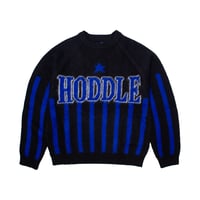 HODDLE STAR ABOVE MOHAIR FOOTBALL HEAVY WEIGHT KNIT BLACK / NAVY